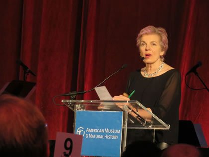 Lorna Kelly helps raise more than $1 Million at the American Museum of Natural History in New York City, Novmember, 2015