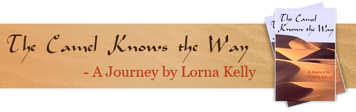 Author Lorna Kelly, book, The Camel Knows the Way