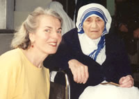 Lorna Kelly with Mother Teresa